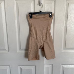 Cupid | Beige Spandex High Waist Shorts